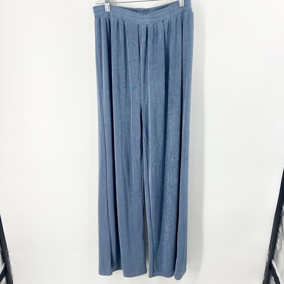 ✅ 12th Tribe Marietta Dusty Blue Trousers - M WIDE LEG - Picture 1 of 6